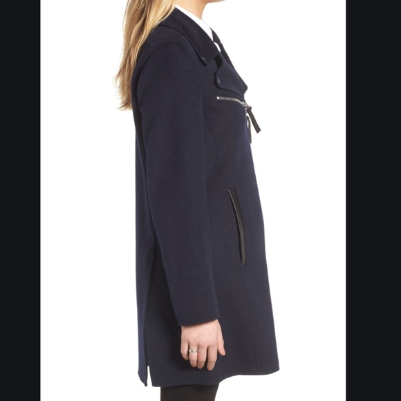 DEREK LAM 10 CROSBY Double-Face Wool Moto Coat - Picture 5 of 5